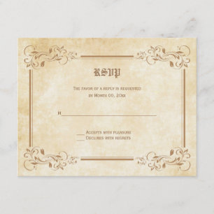 Cartes de réponse RSVP Fairytale