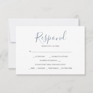 Cartes de réponse RSVP neutres