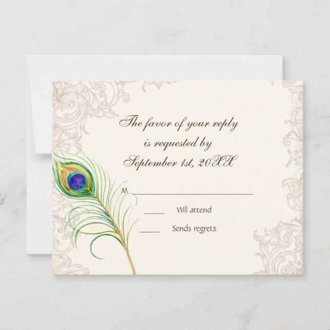 Cartes de réponse RSVP - Pochoires et accessoires  (Devant)