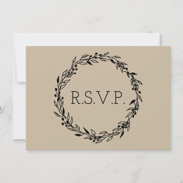 Cartes de réponse RSVP pour invitation de mariage  (Devant)
