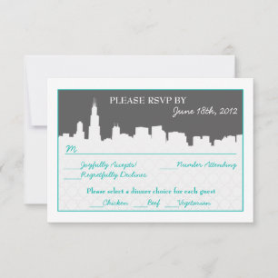 Cartes de réponse RSVP pour réception de ville mod