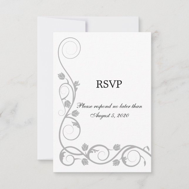 Cartes de réponse RSVP / Réponse aux tourbillons a (Devant)