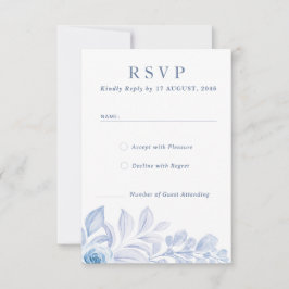 Cartes de réponse RSVP Romantic Chic Classic Flora