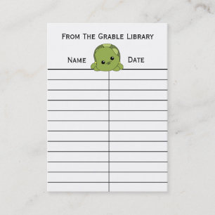 Cartes de retour du livre de la tortue Lil