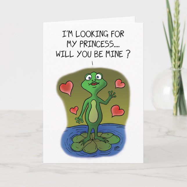 Cartes de Saint-Valentin amusantes : Frog Love (Devant)