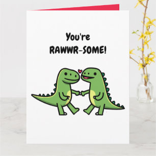 Cartes de Saint-Valentin dinosaures