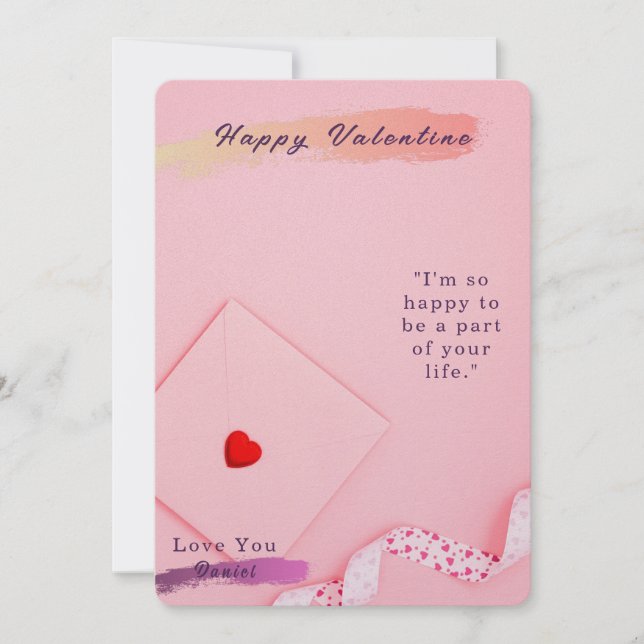 Cartes de Saint Valentin photos de moments heureux (Devant)