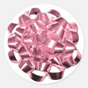 Cartes de saison de Noël Pink Holiday Bow Stickers