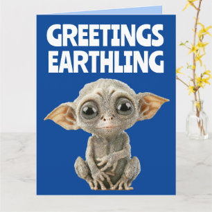 CARTES DE SALUT ALIENS FUNNY ANNIVERSAIRE