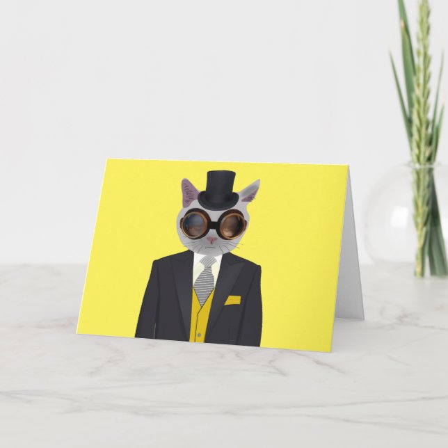CARTES DE SALUT STÉAMPUNK (Devant)