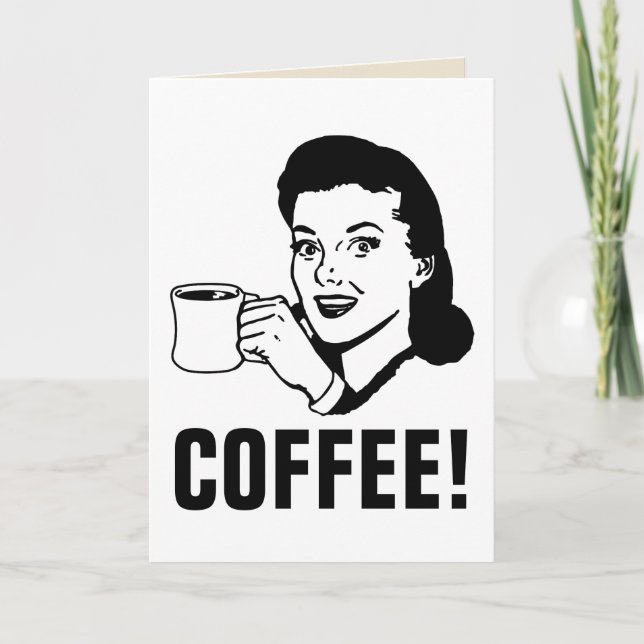 CARTES DE SALUT THÉMATIQUES AU CAFÉ, POUR CARTE CA (Devant)