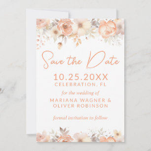 Cartes de sauvegarde à fleurs beige pê