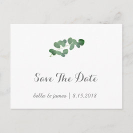 Cartes de sauvegarde de mariage à l'eucalyptus