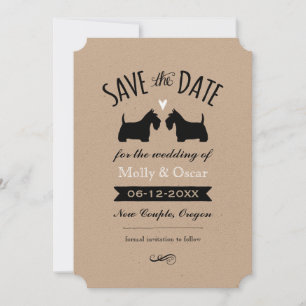 Cartes de sauvegarde de mariage silhouettes de Ter