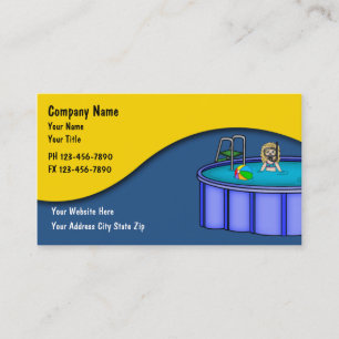 Cartes de service de piscine