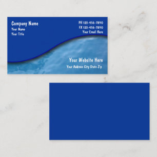 Cartes de service de piscine Moderne Simple Carte 
