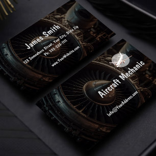 Cartes de services de mécanicien d'aéronef profess