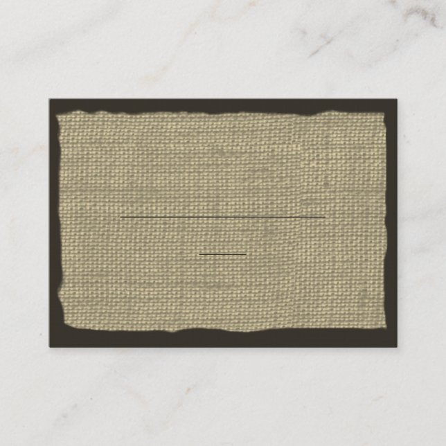 Cartes de siège Burlap Look (Devant)