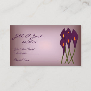 Cartes De Siège Calla Lilies (Violet)