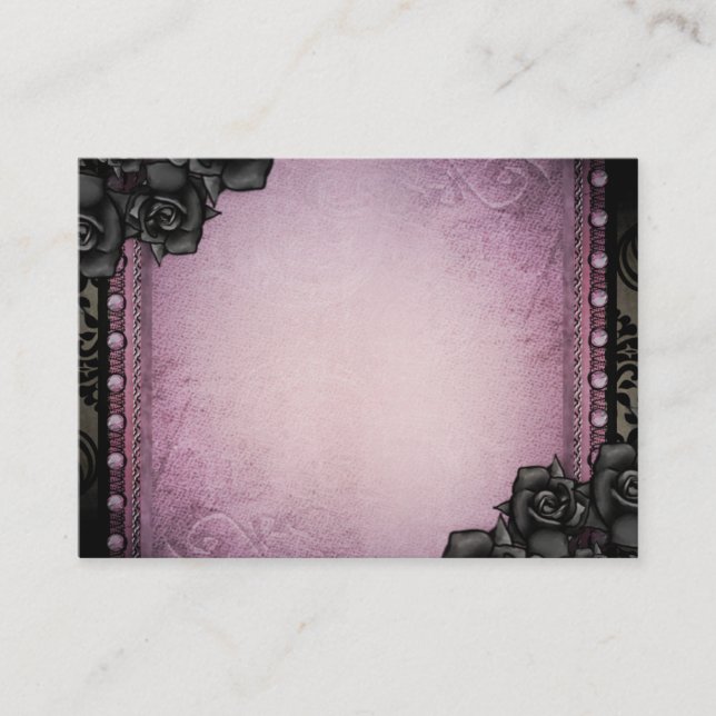 Cartes de siège gothiques violettes et noires 3,5x (Devant)