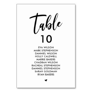 Cartes de siège pour le dîner de mariage parfait e