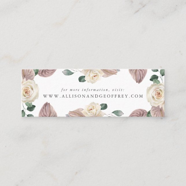 Cartes de site Roses et Mariages d'orchidées (Devant)