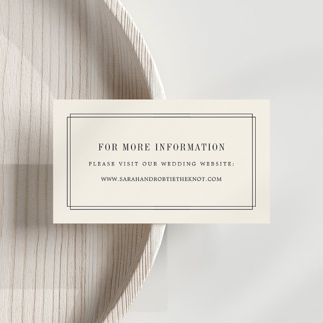 Cartes de site Web de Mariage Intemporel | Ecru (Créateur téléchargé)