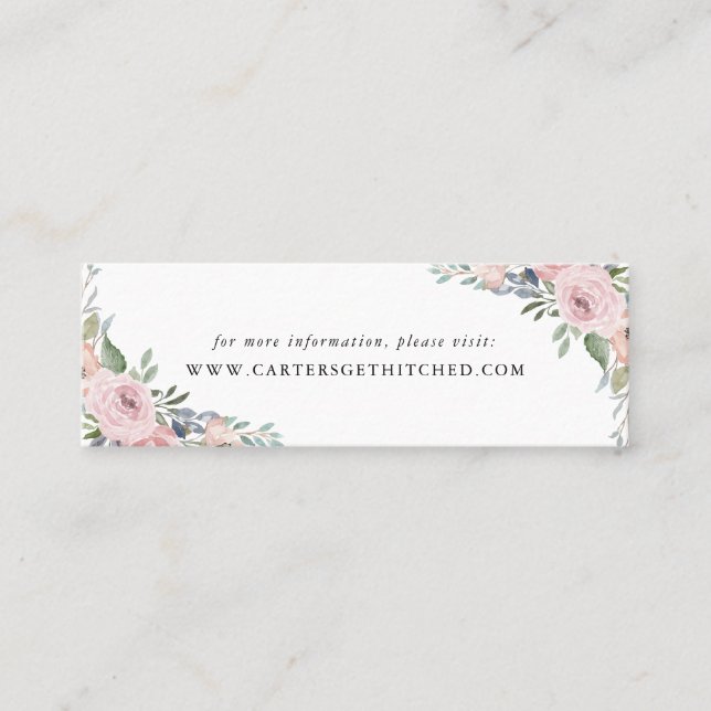 Cartes de site Web de Mariage rose rose Rose Dusty (Devant)