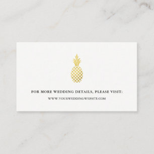 Cartes de site web Mariage Élégant Gold Pineappy