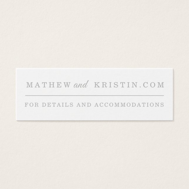 Cartes de site Web Mariage simples (Devant)