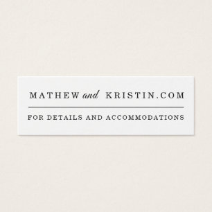 Cartes de site Web Mariage simples