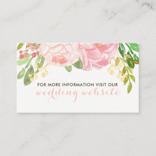 Cartes de site Web Pretty Pink and Blush Peonie