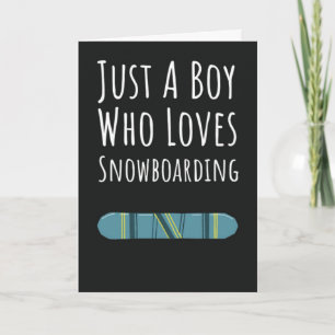 Cartes de snowboardeur mignon pour garçons enfants