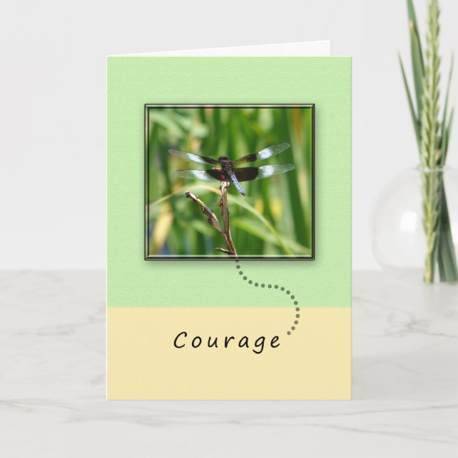Cartes de soins du courage contre le cancer avec l (Devant)