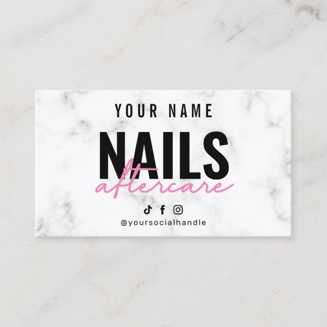 Cartes de soins postérieures en marbre rose (Devant)