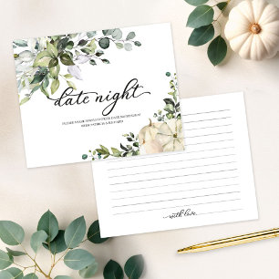 Cartes de soirée de date de douche de mariée d'aut