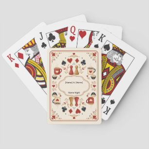 Cartes de soirée de jeu de couple
