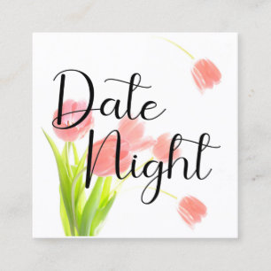 Cartes de soirée en tulipes roses tendres