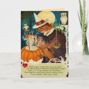 Cartes de sorcière Halloween de Witchcraft vintage