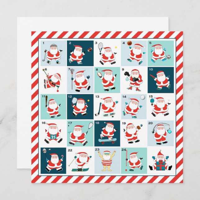 Cartes de sport de Noël (Devant / Derrière)