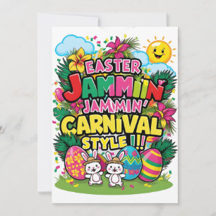 Cartes de style carnaval avec jam session de Pâque