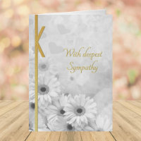 Cartes de sympathie florales élégantes en véritabl