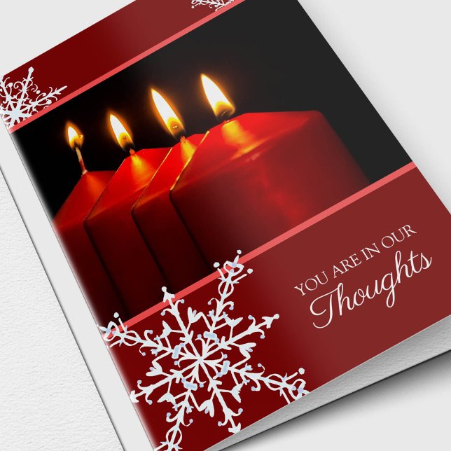 Cartes de Sympathie Noël | Bougies (Thinking of You Sympathy Bereavement Christmas Card)