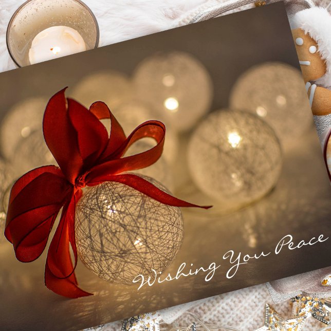 Cartes de Sympathie Noël | Nous vous souhaitons la (Wishing You Peace, Thinking of You Christmas Sympathy Card)
