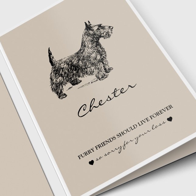 Cartes de Sympathie pour animaux | Meilleur ami Fo (Pet Memorial, Pet Loss, Dog Lover Sympathy Card for a Scottish Terrier)