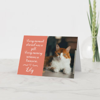 Cartes de sympathie pour perte de chat Photo & nom