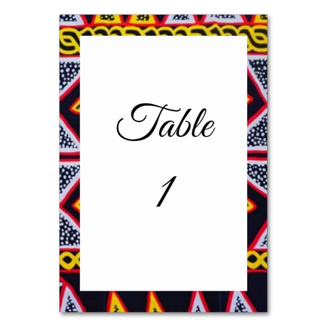 Cartes de table à motif Toghu camerounais (Par défaut)