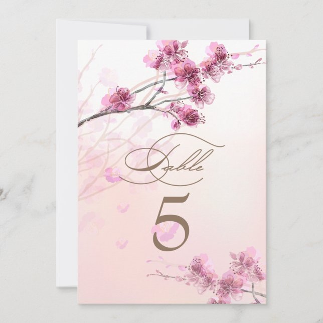 Cartes de table Cherry Blossom/Sakura Mariage (Devant)