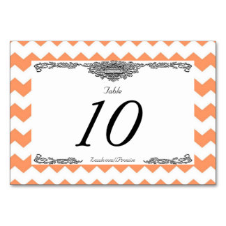 Cartes de table Chevron Tangerine