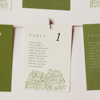 Cartes de table de mariage 5x7" du Parc national d